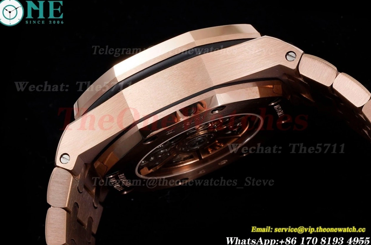 Gold 42mm Blue Oak Royal Offshore APF A7750 RG RG 0303